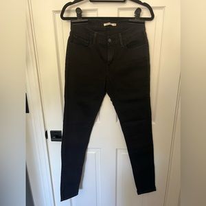 levi’s 710 super skinny black stretch jean